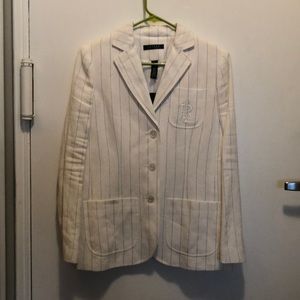 NWT pinstripe linen Ralph Lauren blazer